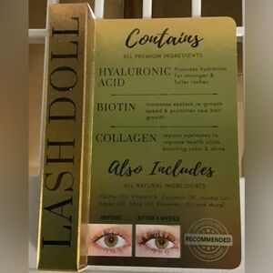Eyelash Serum with Gold Packaging